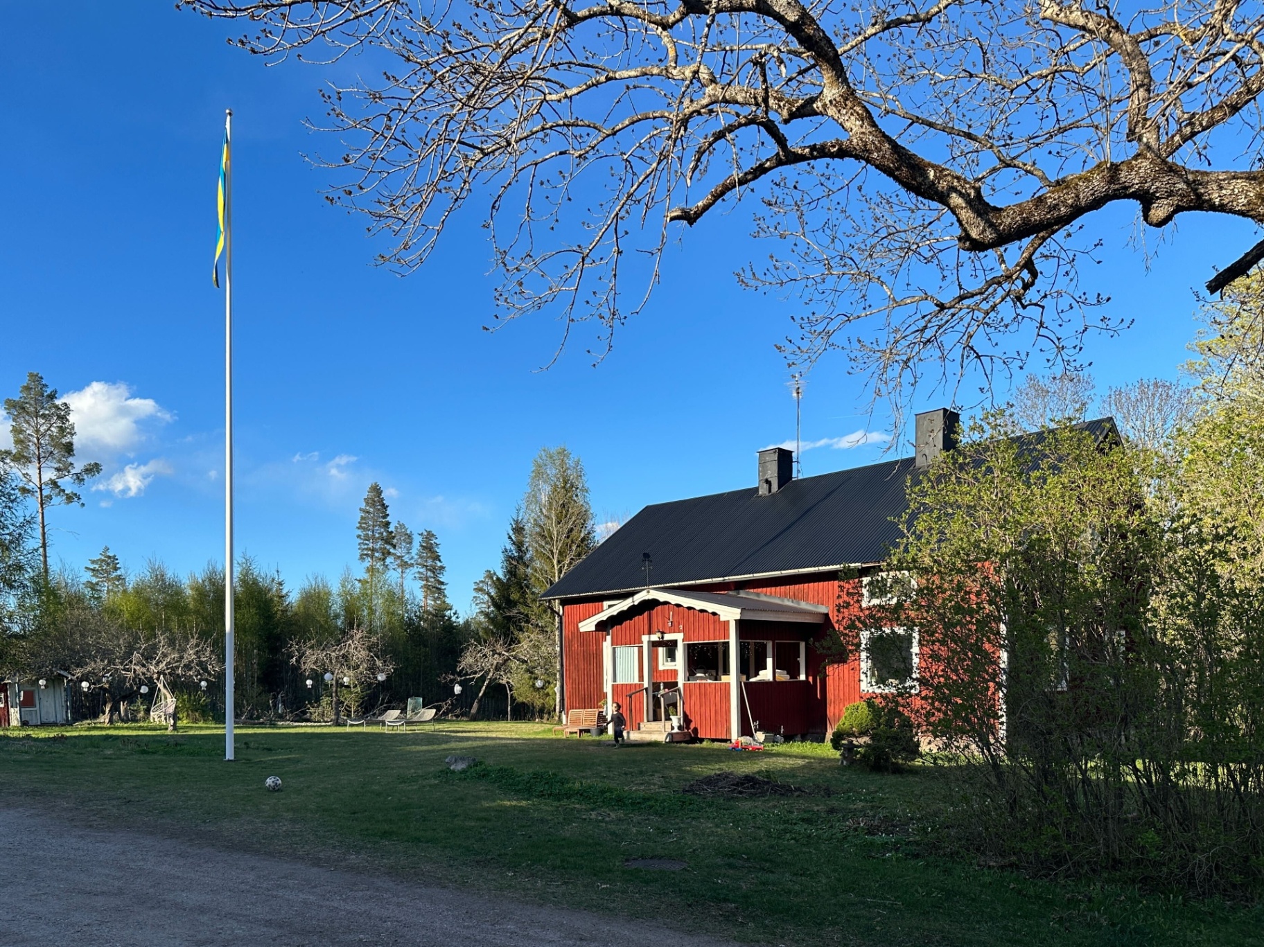 Grönsinka Gård i morgonljus